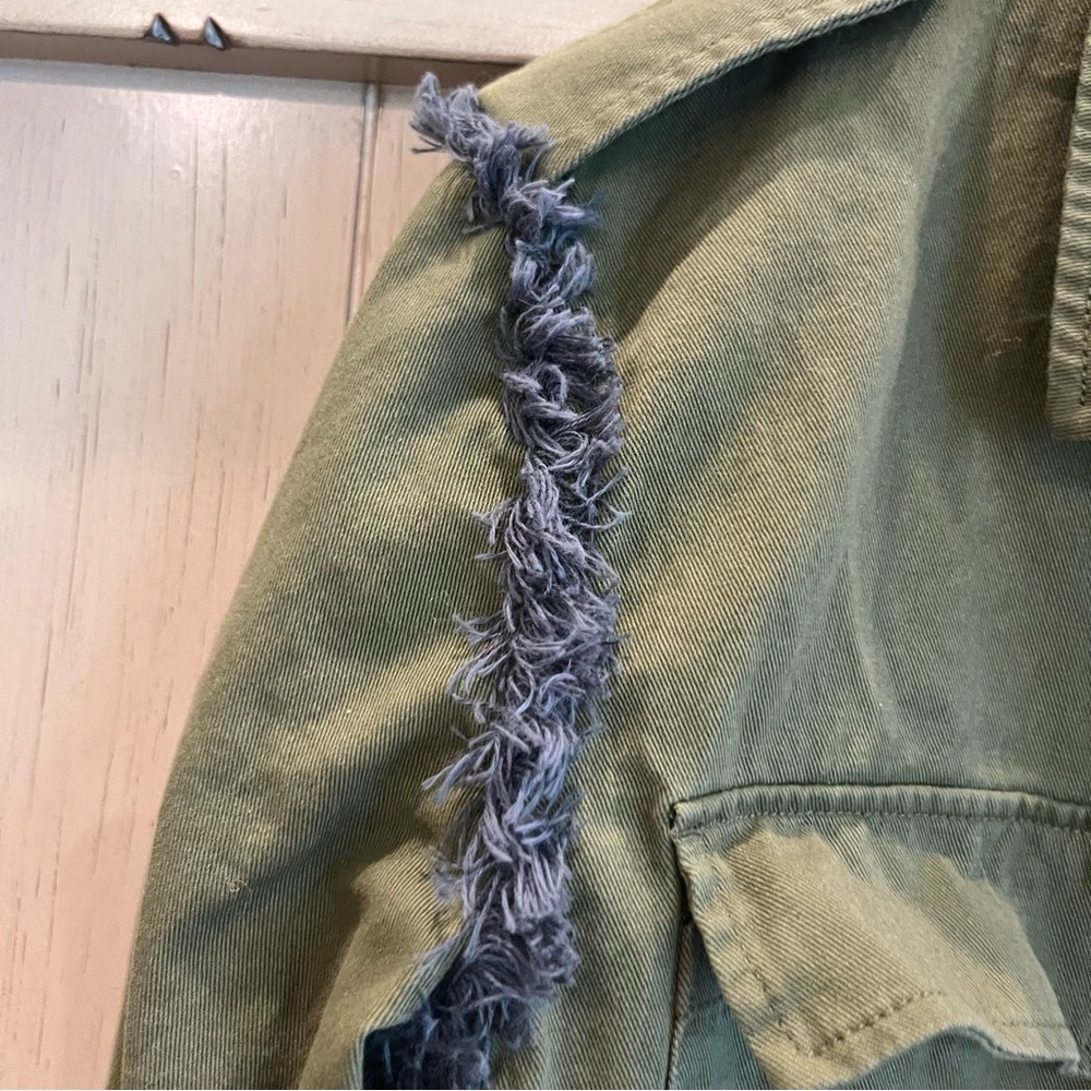 Matilda Jane Green Patchwork Utility Jacket Size … - image 4